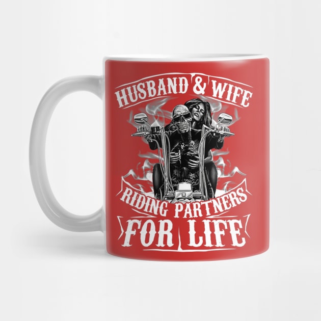 Husband and Wife Riding Partners For Life Matching Couple by sueannharley12